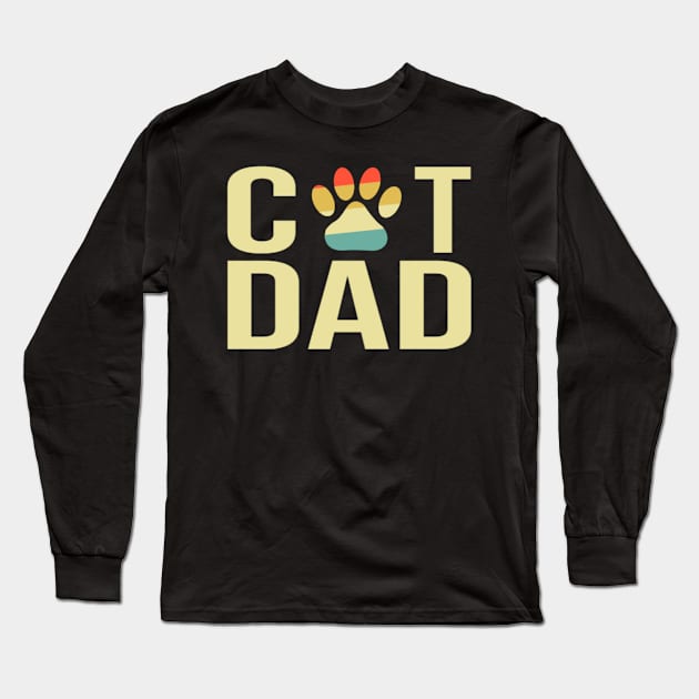 Cat Dad Long Sleeve T-Shirt by fishing for men